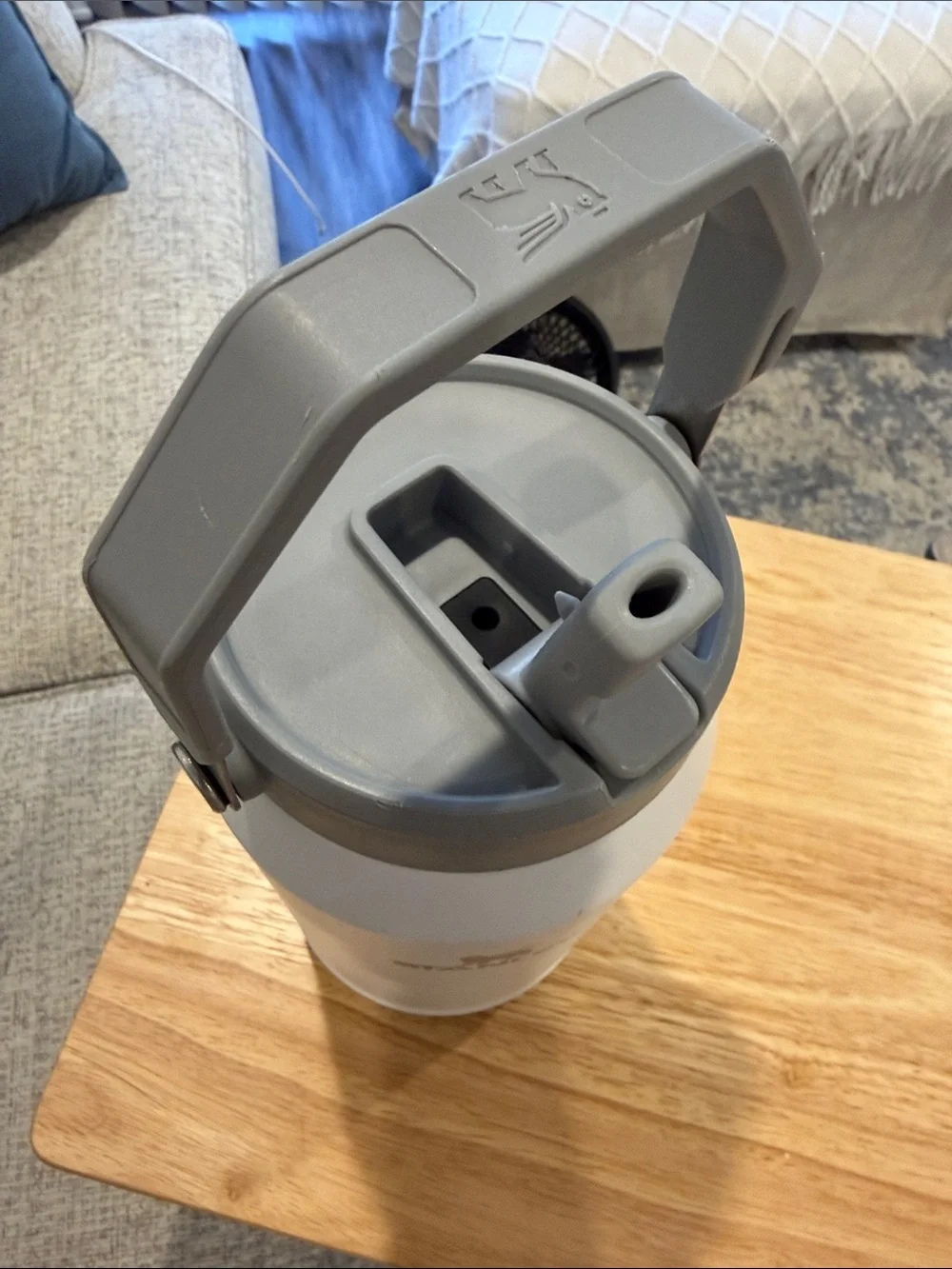 Stanley White with Gray Lid and Silver Base- 64 oz straw jug. - Picture 3 of 7